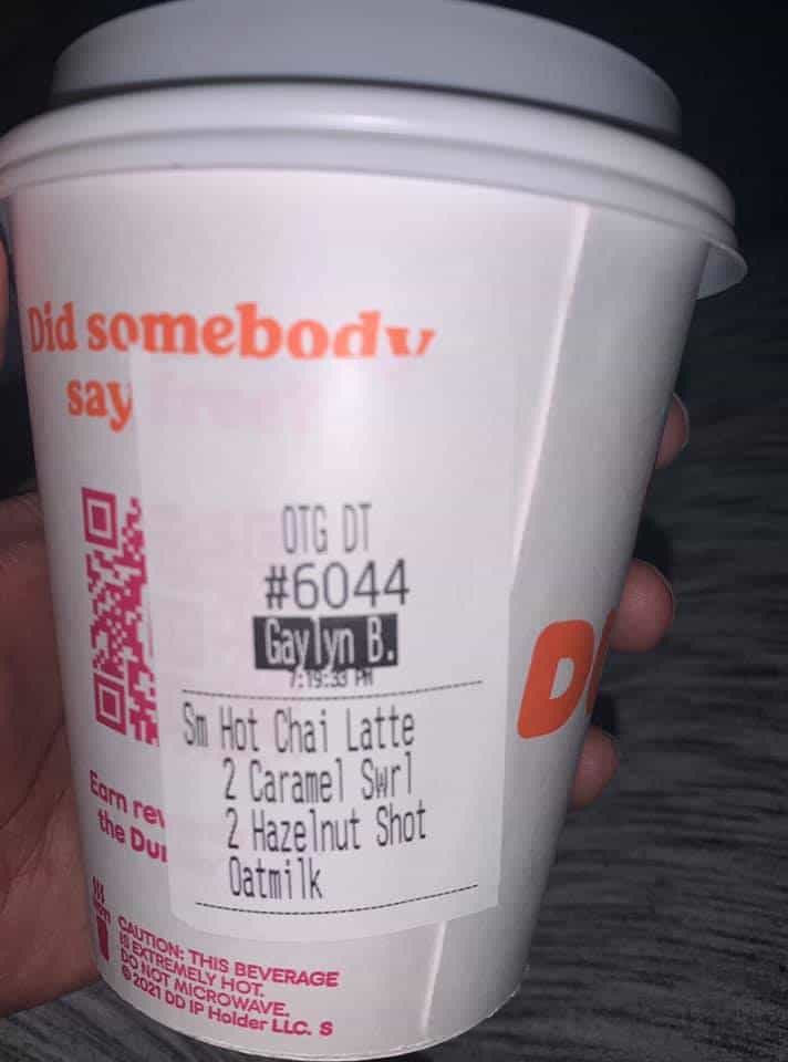 Caramel Hazelnut Chai Latte