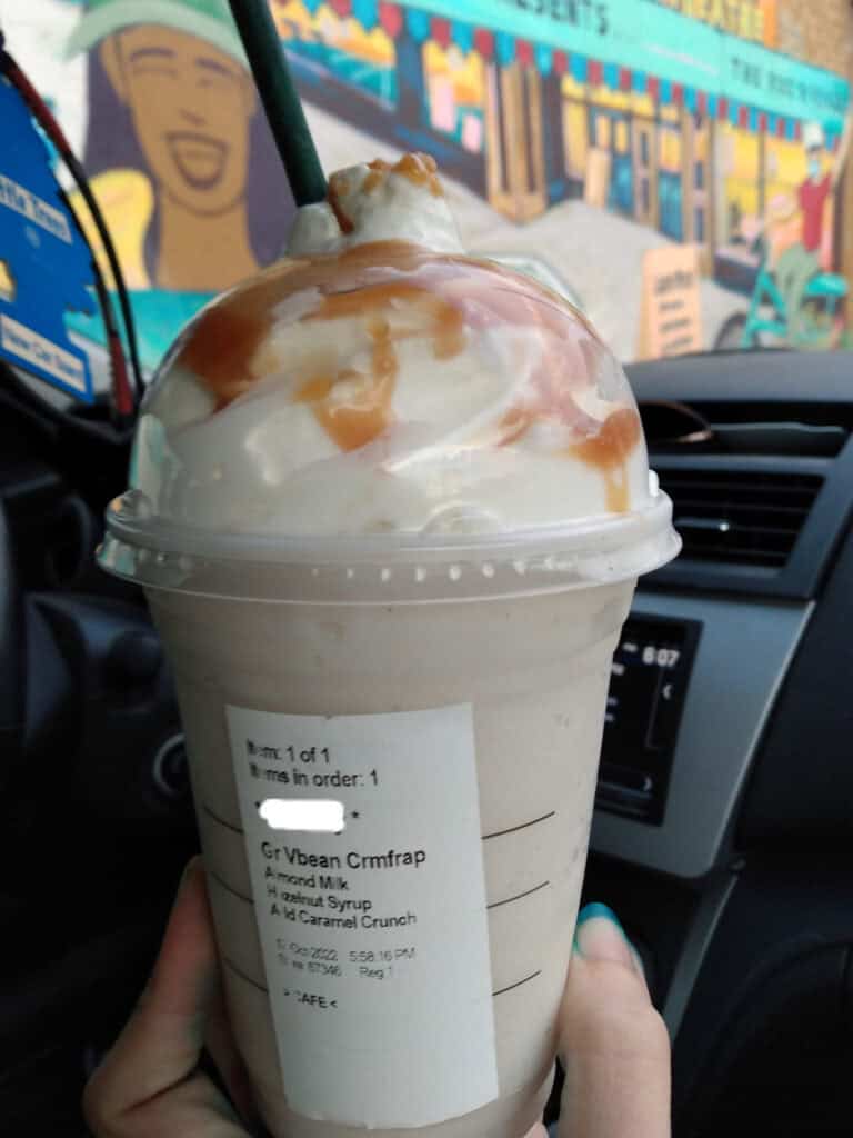 Caramel Hazelnut Crunch Frappé