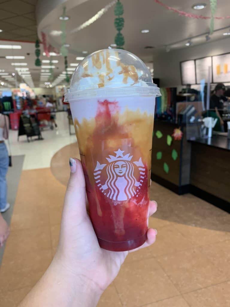 Caramel Toffee Strawberry Vanilla Frappe