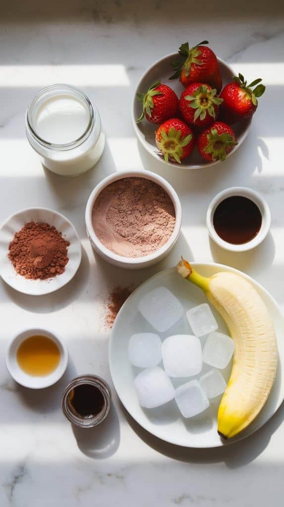 Chocolate Covered Strawberry Protein Shake