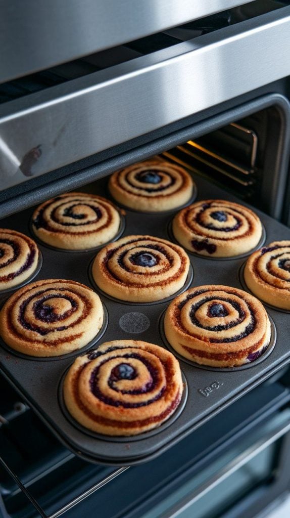 Cottage Cheese Blueberry Roll Muffins