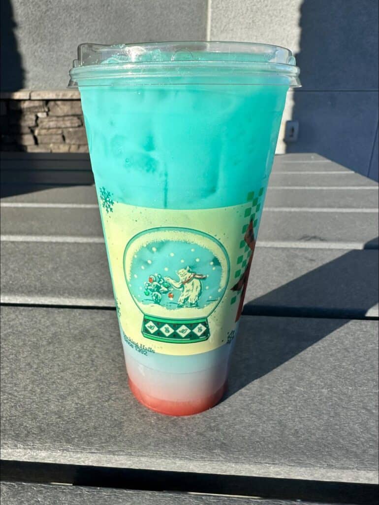 Large iced tropical tea extra sweet