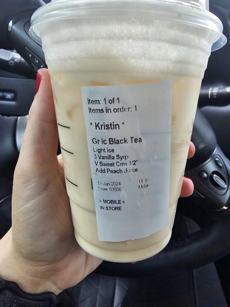 Peaches and Cream Green Tea