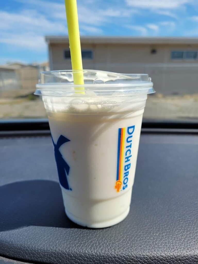 Pineapple coconut frosted lemonade with whip topping