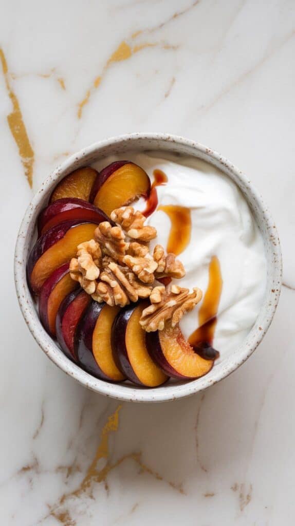 Roasted Plum Yogurt Bowl