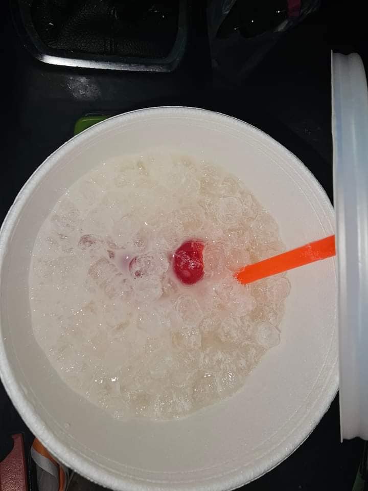 Sprite, add white coconut, add vanilla, add sweet cream, extra ice.