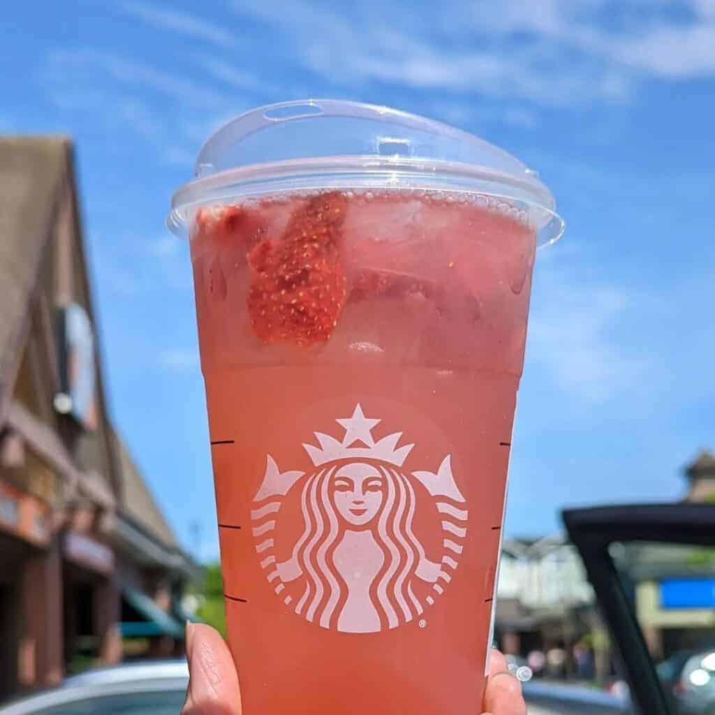 Strawberry Acai Lemonade at starbucks