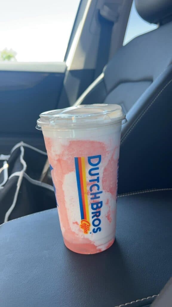Strawberry coconut blended lemonade parfait style