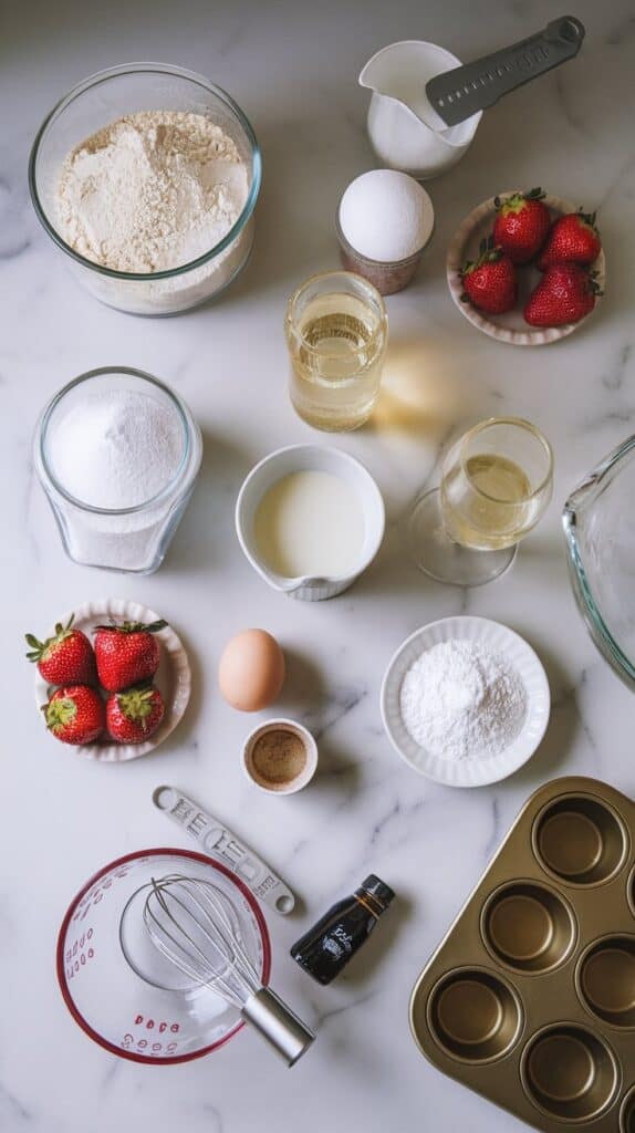 Strawberry Champagne Cupcakes