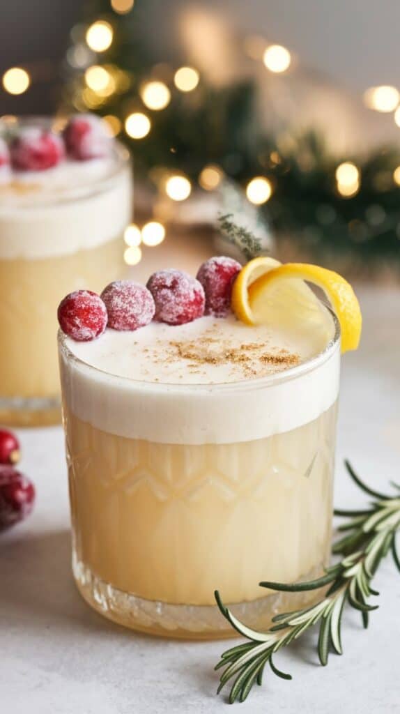 Cranberry Eggnog Sour