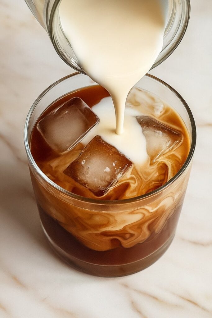Step 5: Add 1 oz heavy cream