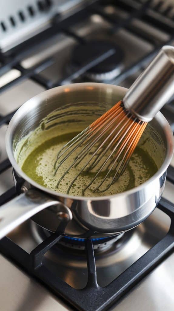 Chocolate Hazelnut Matcha Pudding