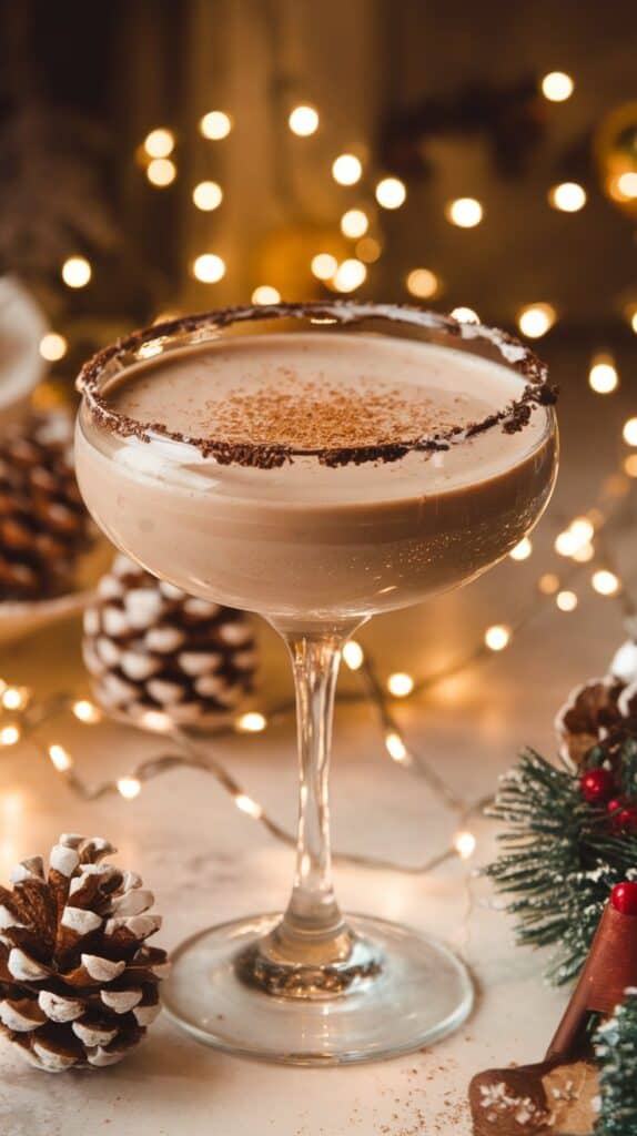 Chocolate Eggnog Martini