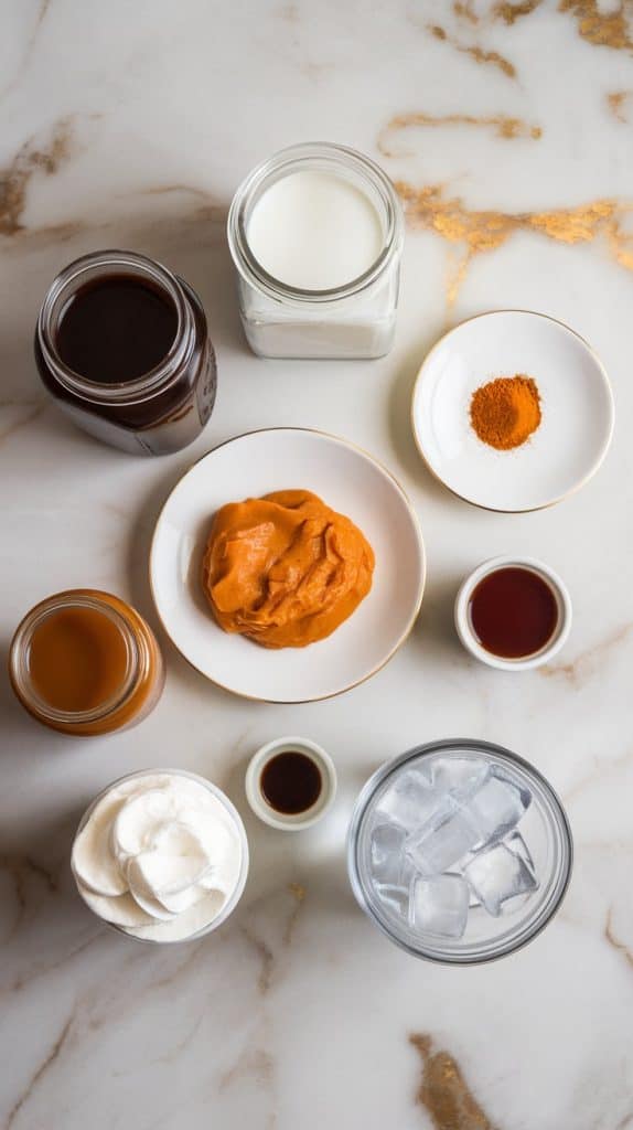 Caramel Pumpkin Spice Iced Coffee
