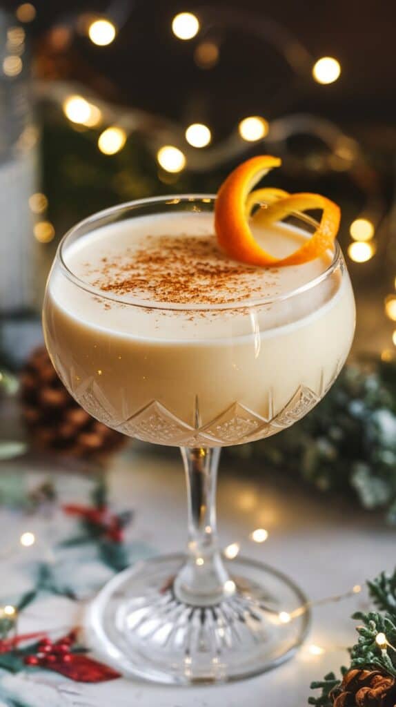 Peppermint Eggnog Martini