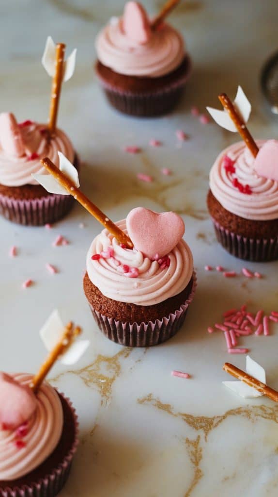 Cupid’s Arrow Cupcakes