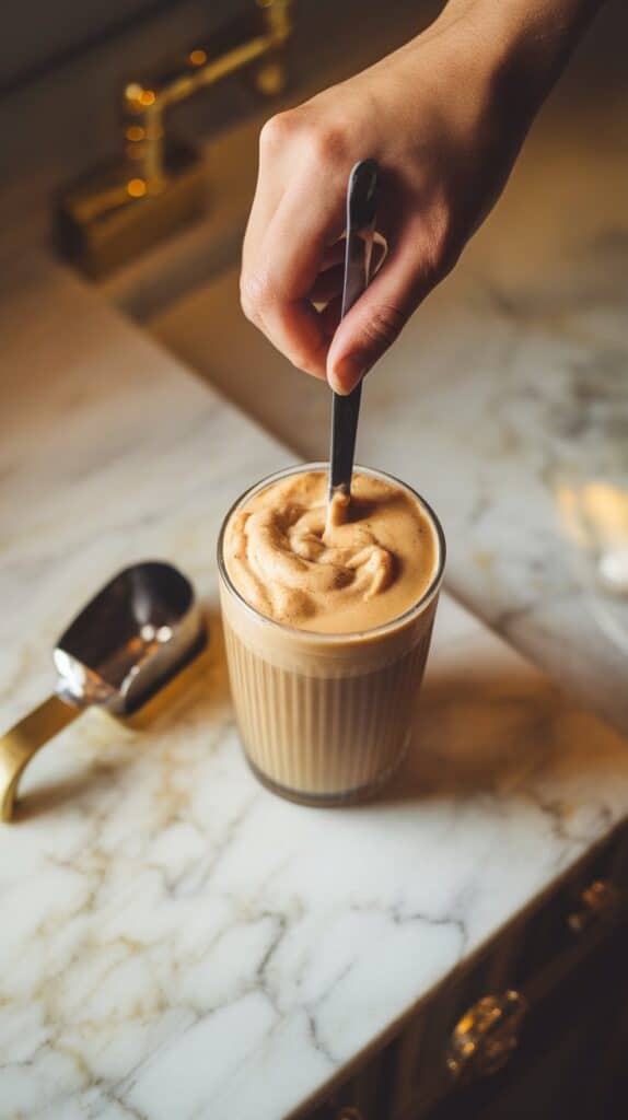 Peanut Butter Iced Protein Coffee Shake