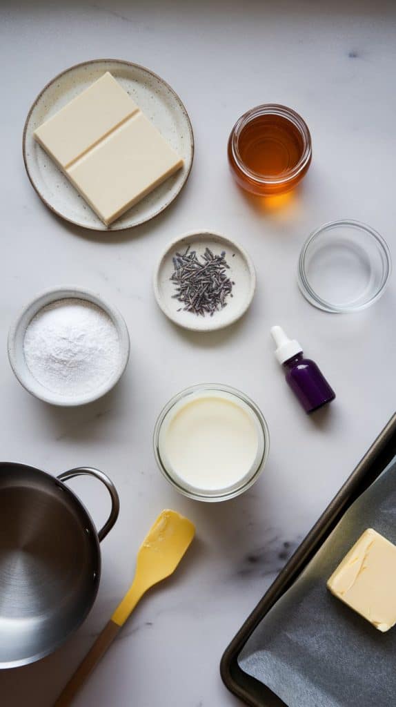 Honey Lavender White Chocolate Truffles with Lavender Filling