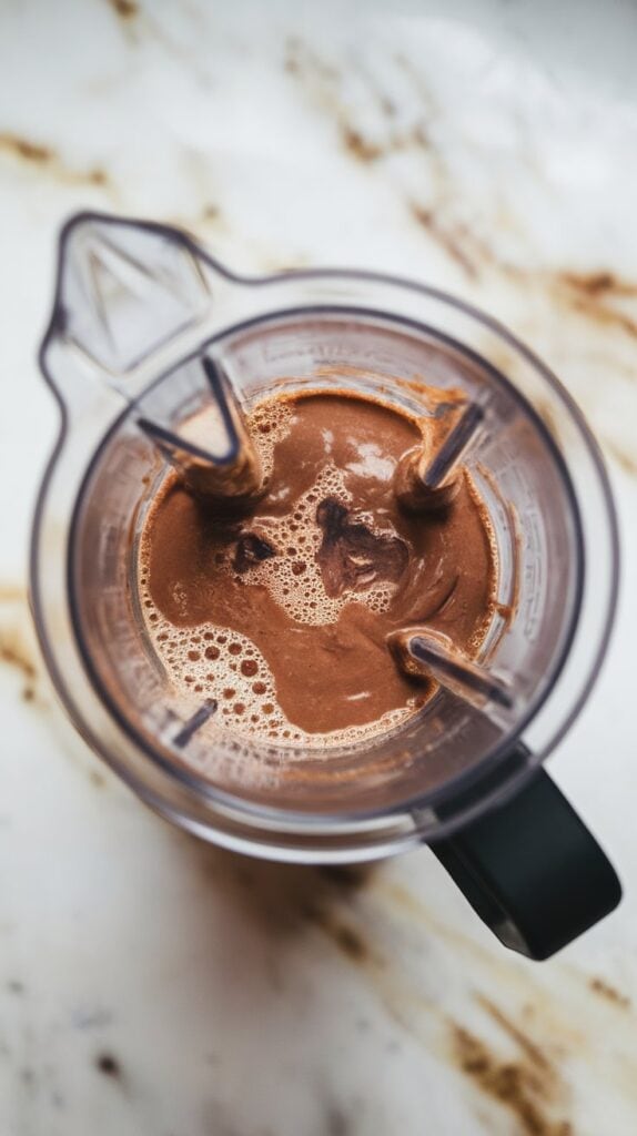 3. Blend until smooth and frothy