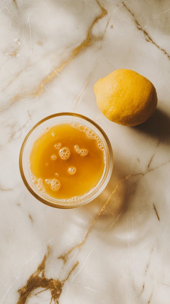 a bowl of lemon juice