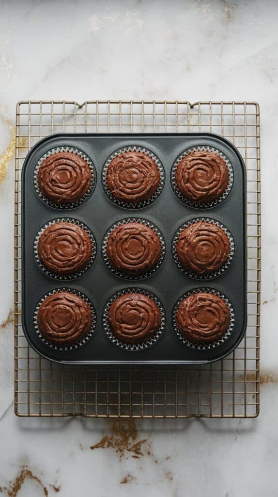 Heart-Shaped Chocolate Cupcakes