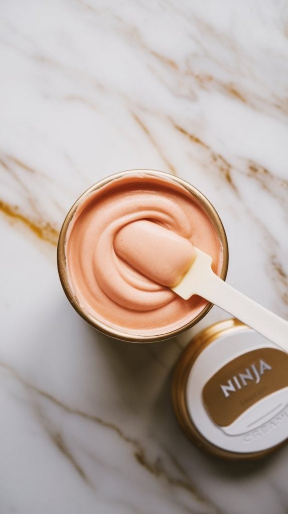 ninja creami peach frozen yogurt