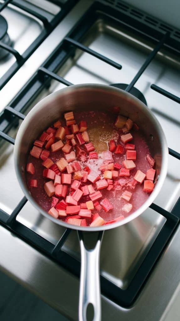 Rhubarb and Pistachio Ice Cream