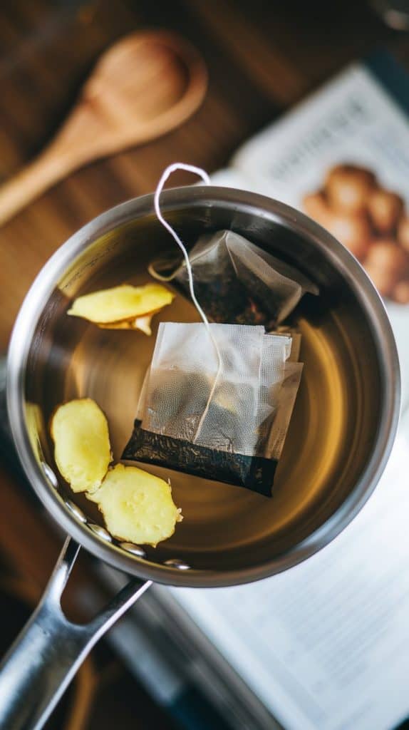 Lemon Ginger Iced Green Tea with Honey