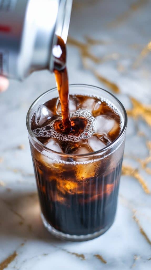 2. Pour in the Cola