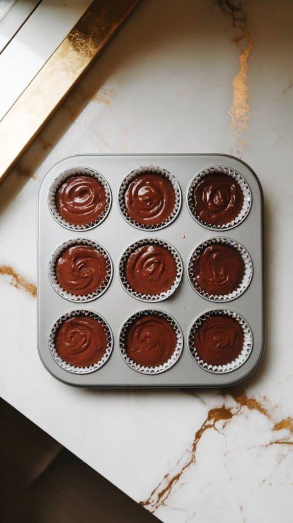 Heart-Shaped Chocolate Cupcakes