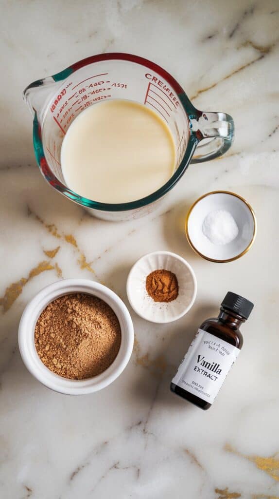 Homemade Cinnamon Roll Coffee Creamer ingredients