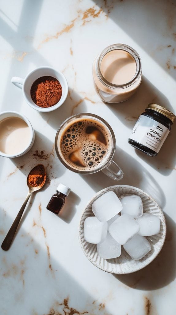 Keto Chocolate Almond Iced Coffee