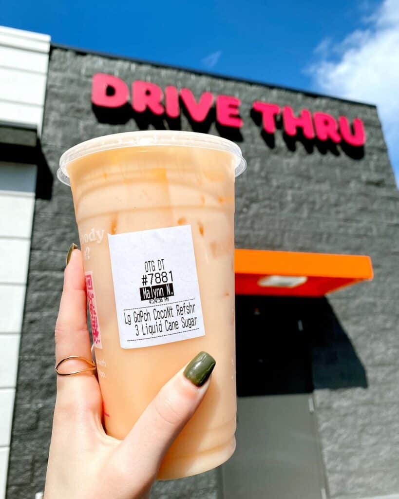 dunkin golden peach refresher
