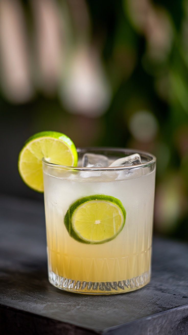 Classic Daiquiri cocktail with lime garnishes