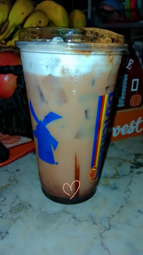 strawberry horchata chai With chocolate drizzle