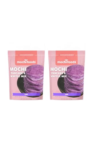 Mochi Foods Ube Mochi Pancake and Waffle Mix, 8 oz,