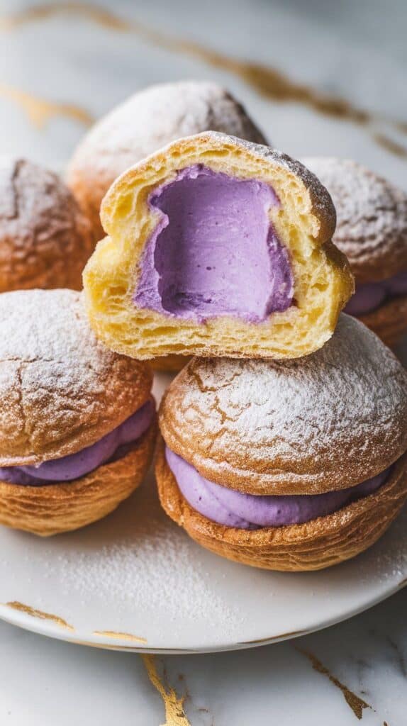Ube Cream Puffs