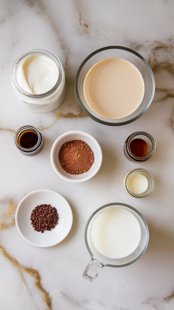 ingredients for Irish Cream Coffee Creamer