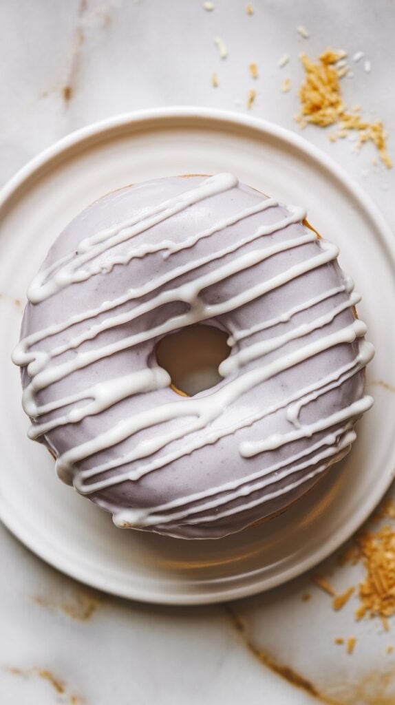 Ube Donuts with Coconut Glaze