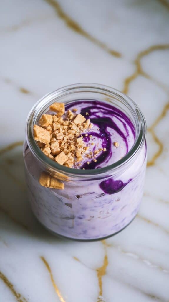 Ube Cheesecake Overnight Oats
