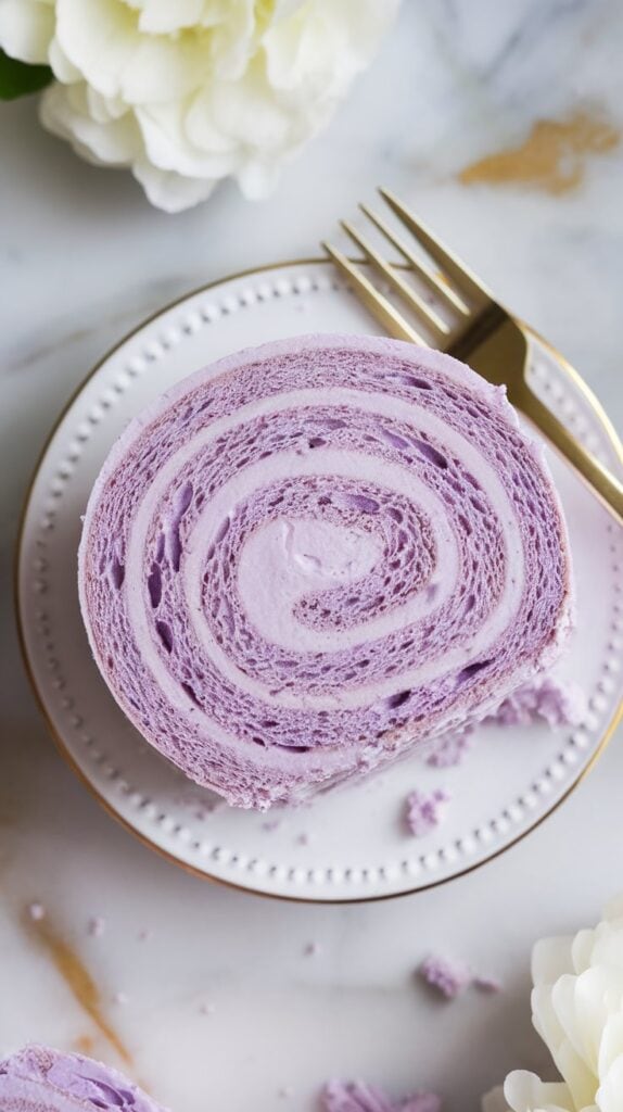 Ube Swiss Roll Cake